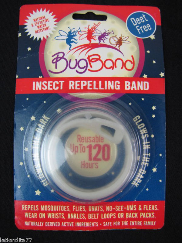 2 Deet Free Bugbands insect Repelling Band Repels mosquitoes 120 hrs Glow in the