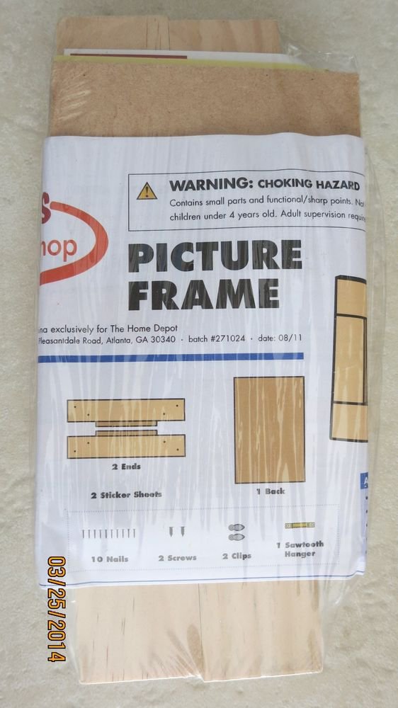 Home Depot PICTURE FRAME Wood Project Kids toy build hand building gift NEW work