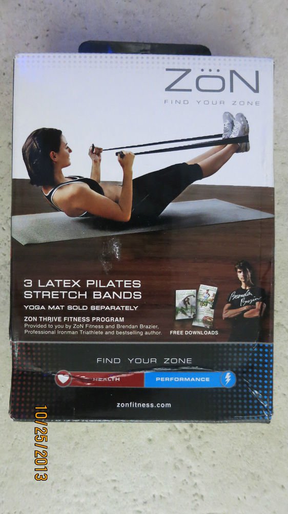 ZON 2 LATEX PILATES STRETCH BANDS exercise equipment Sport pilate band gift in
