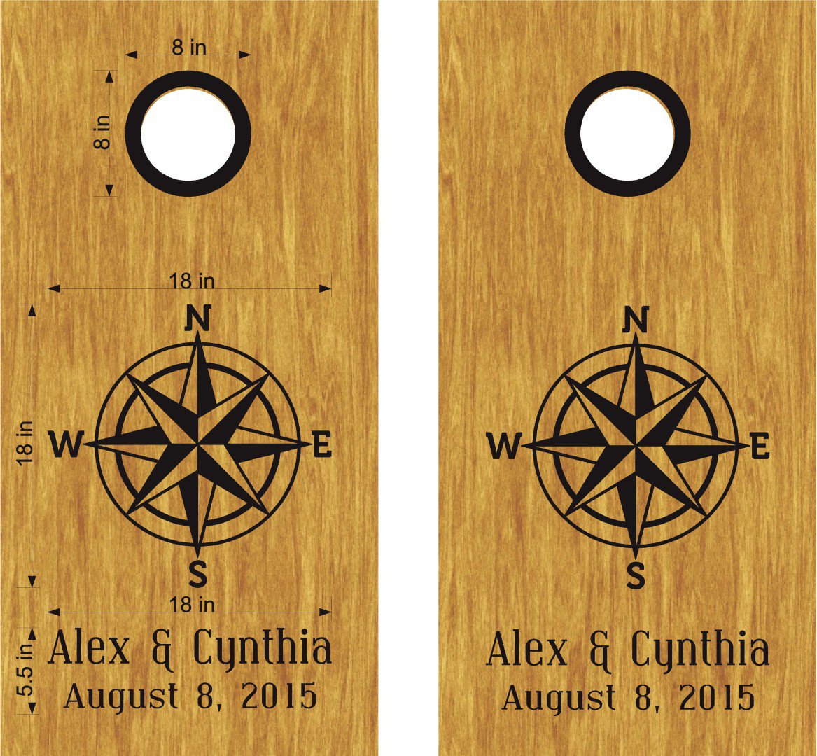 Compass Rose Monogram Wedding Board Decals Stickers Compass Rose Monogram Wedding Board Decals Stickers Graphics Bean Bag Toss