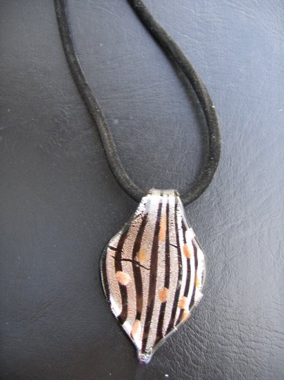Murano Glass Pendant on Satin Necklace