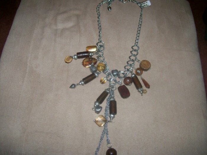 Gemstone and Silver Necklace