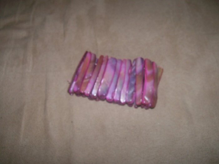 Cotton Candy Pink shell bracelet