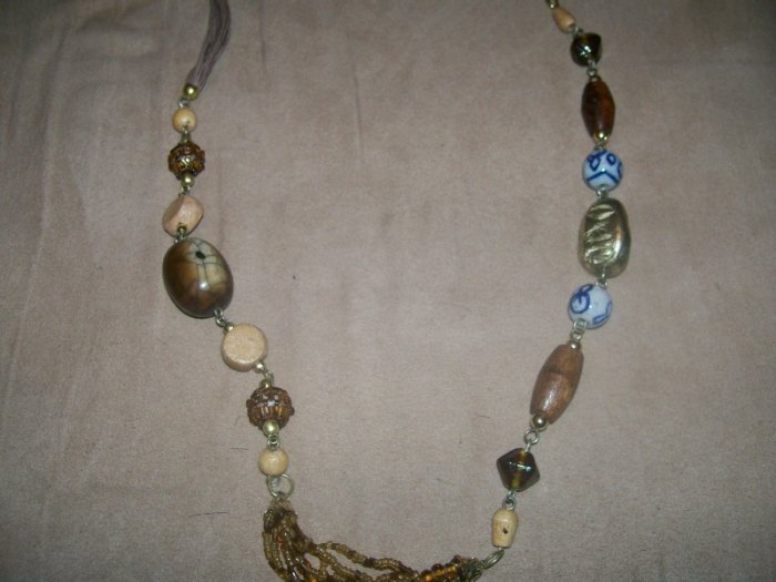 Multi Bead and stone Necklace