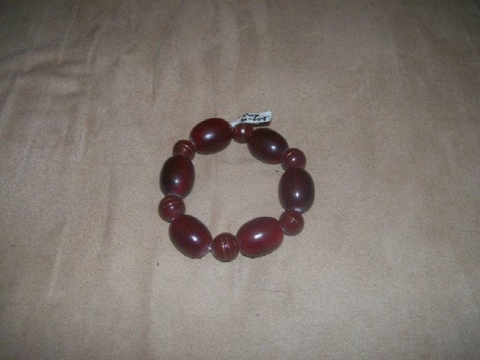 Dark red wood bead Bracelet