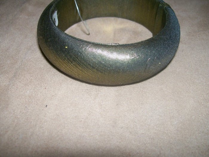 Gold Metallic fabric bracelet