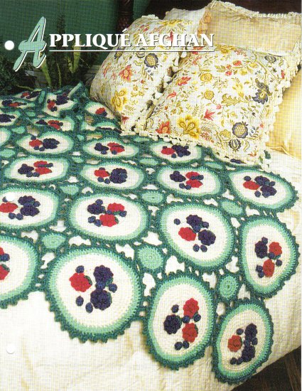 Annie’s Attic Q & A Club~ Applique Afghan~ Free Shipping