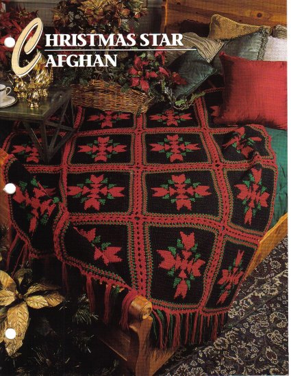 Annie’s Attic Q & A Club~ Christmas Star Afghan~ Free Shipping