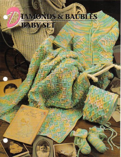 Annie’s Attic Q & A Club~ Diamonds & Baubles Baby Set~ Free Shipping