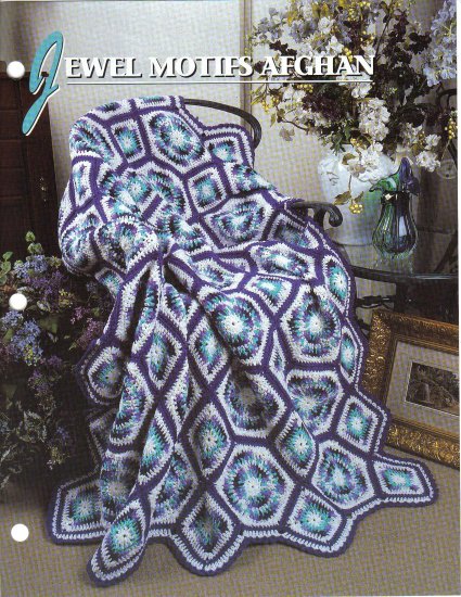 Annie’s Attic Q & A Club~ Jewel Motifs Afghan~ Free Shipping