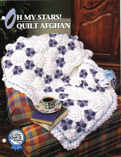 Annie’s Attic Q & A Club~ Oh My Stars! Quilt Afghan~ Free Shipping