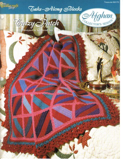 Needlecraft Shop~ Afghan Collector’s Series~ Crazy Patch~ Free Shipping
