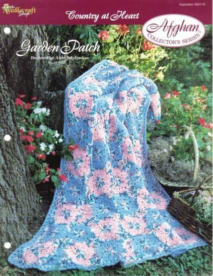 Needlecraft Shop~ Afghan Collector’s Series~Garden Patch~ Free Shipping