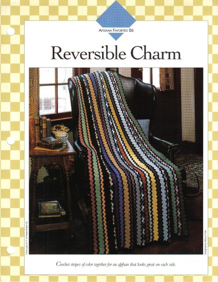 Vanna’s Afghan & Crochet Favorites~ Reversible Charm~ Crochet Pattern~ Free Shipping