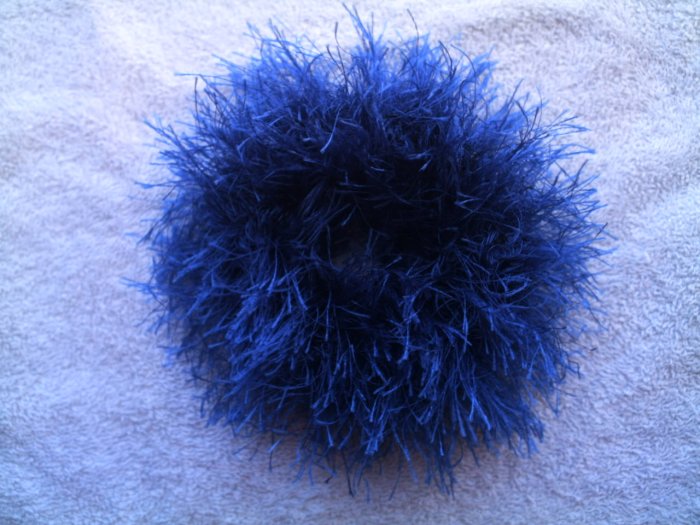 Ponytail Hair Scrunchie~ Sapphire~ Free Shipping