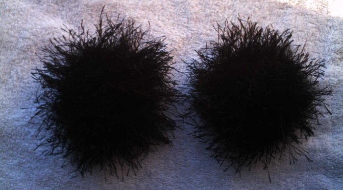 Pigtail Hair Scrunchie Scrunchies Pair~ Black~ Free Shipping