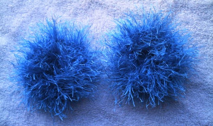Pigtail Hair Scrunchie Scrunchies Pair~ Bright Blue~ Free Shipping