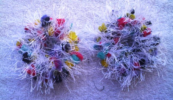 Pigtail Hair Scrunchie Scrunchies Pair~ Wild White~ Free Shipping