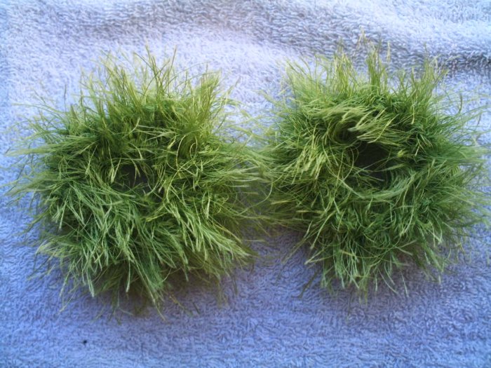 Pigtail Hair Scrunchie Scrunchies Pair~ Lime~ Free Shipping