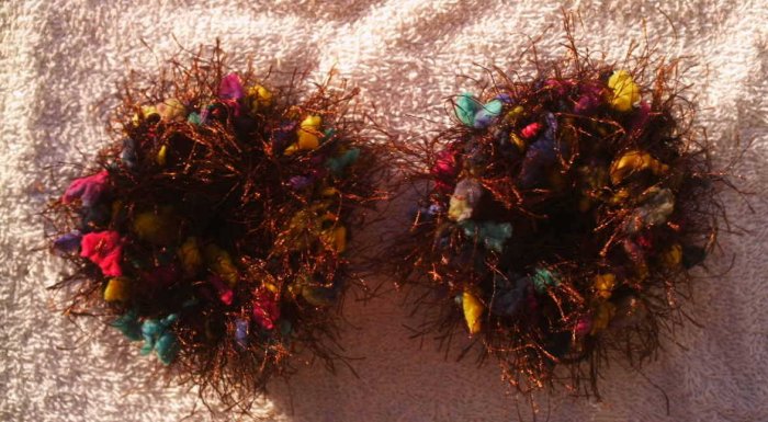 Pigtail Hair Scrunchie Scrunchies Pair~ Chocolate Sprinkles~ Free Shipping