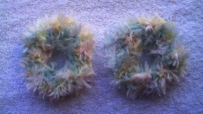 Pigtail Hair Scrunchie Scrunchies Pair~ Pastel~ Free Shipping