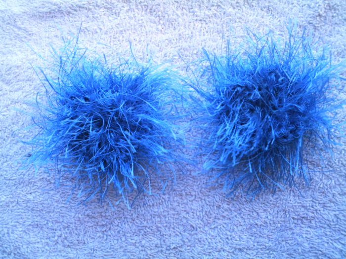 Baby/Toddler Hair Scrunchie Scrunchies Pair~ Bright Blue~ Free Shipping