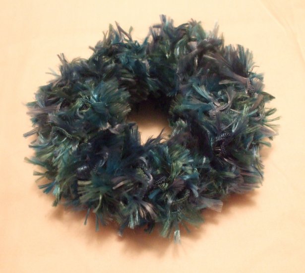 Ponytail Hair Scrunchie~ Peacock~ Free Shipping