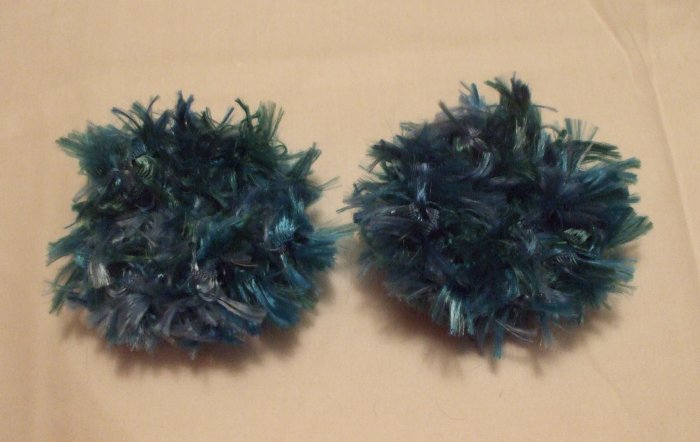 Baby/Toddler Hair Scrunchie Scrunchies Pair~ Peacock~ Free Shipping