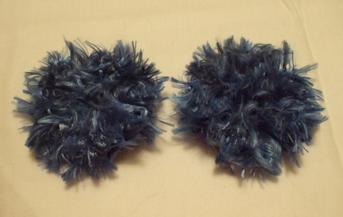 Baby/Toddler Hair Scrunchie Scrunchies Pair~ Blue Bird~ Free Shipping