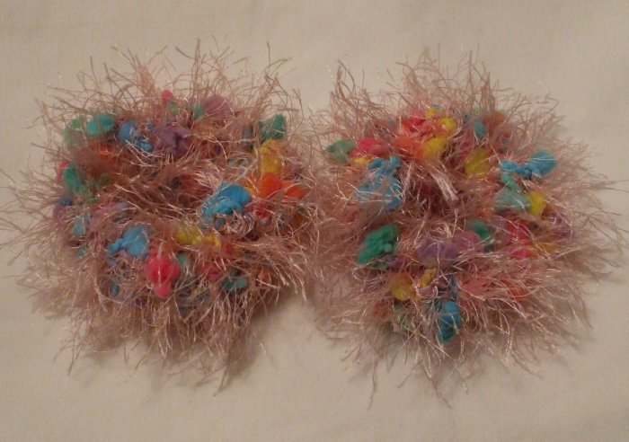 Pigtail Hair Scrunchie Scrunchies Pair~ Pretty In Pink~ Free Shipping