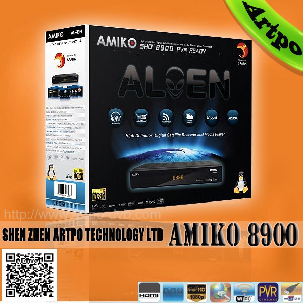 amiko shd-8900 alien dvb s set top box satellite receiver for laptop