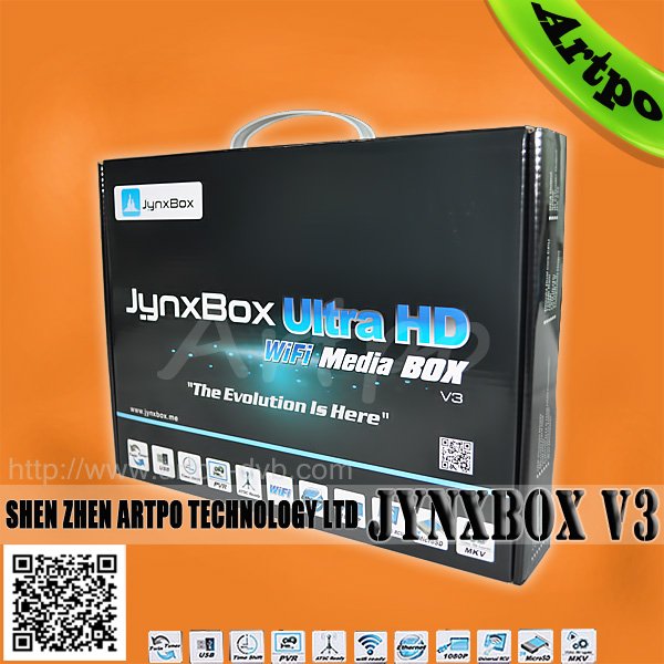 2013 digital hd satellite receiver jynxbox ultra V3 v3 version media player