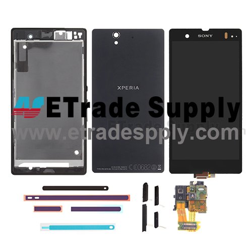 OEM Sony Xperia Z L36h LCD Screen and Digitizer Assembly with Complete Housing - Black