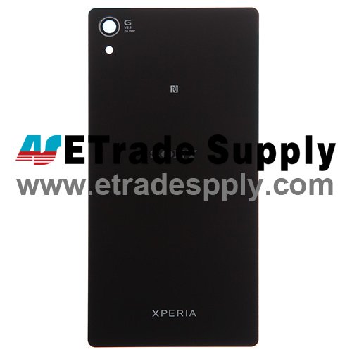 OEM Sony Xperia Z2 Battery Door - Black - With Sony Logo Only