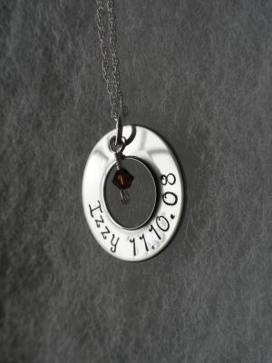 Stainless Steel Washer Style Necklace