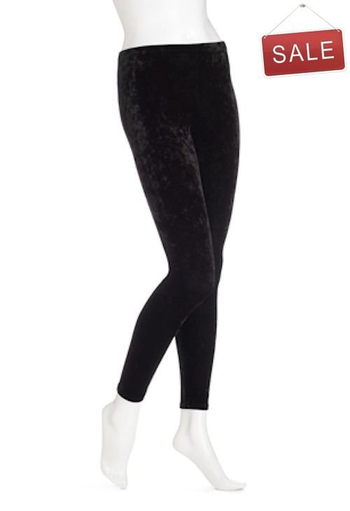 Hue Velvet Leggings- U12595- BLACK- MEDIUM