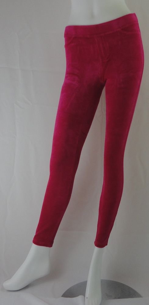 HUE Leggings, Cotton Velvet Leggings, PINK, SMALL