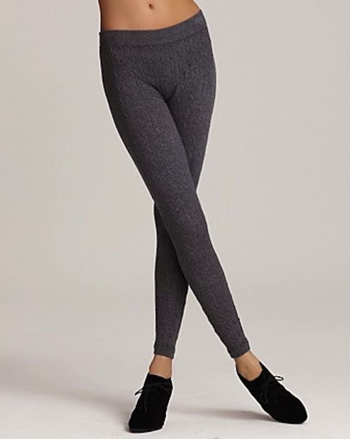 Lauren by Ralph Lauren Leggings Cotton Cable, DARK GRAY, SIZE A-B