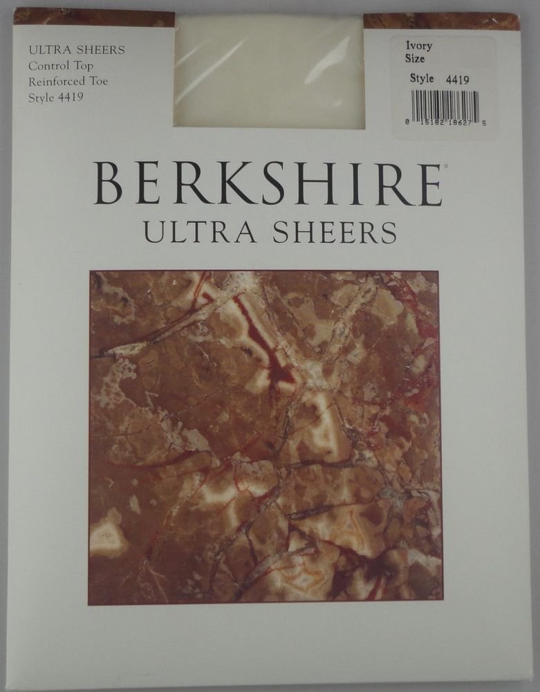 Berkshire Ultra Sheers Control Top Reinforced Toe Pantyhose- 4419- IVORY- SIZE 4