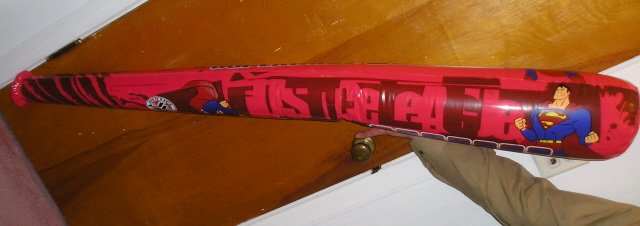 HUGE Superman inflatable baseball bat - 62" NEW