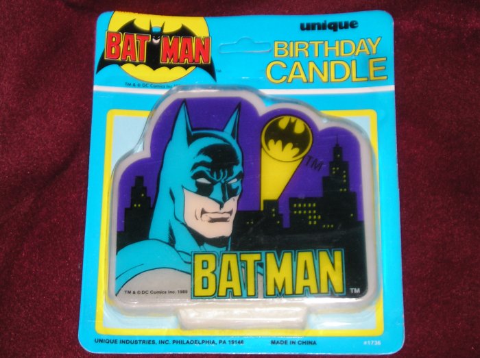 1989 Batman Birthday Candle - NEW In Package - Cool!