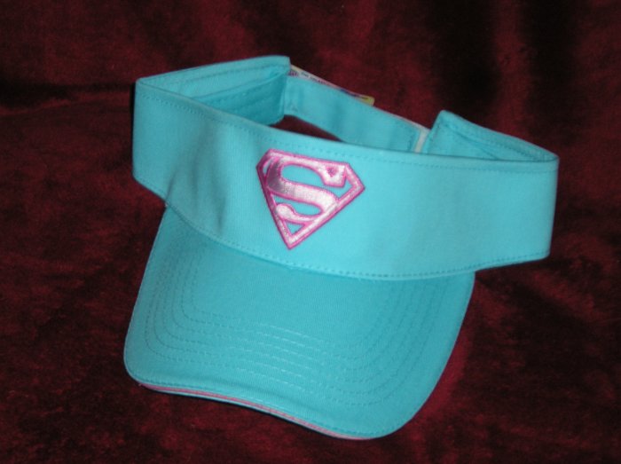 Superman/Supergirl Blue & Pink Visor/Hat - NEW