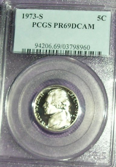 1973-S Jefferson nickel PCGS PR69 DCAM ! REGISTRY COIN!
