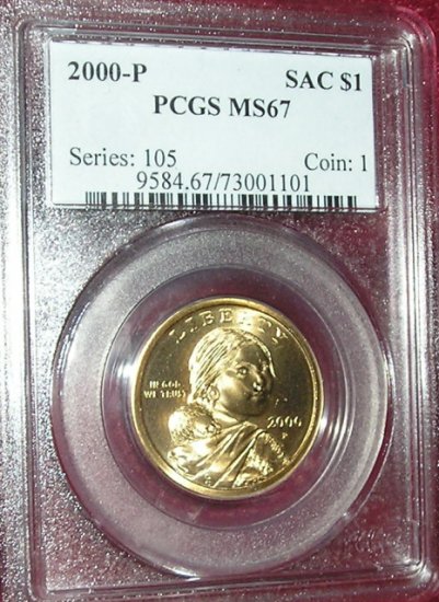 2000-P PCGS MS67 Sacagawea Dollar!
