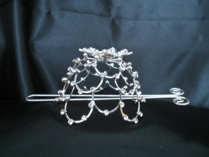 Swarovski Rhinestone Bun Cage