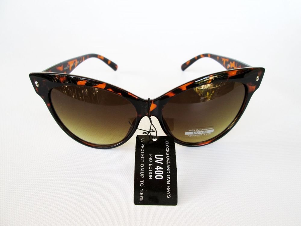 Classic Old Fashion Cat Eye Women's Sunglasses with Smoke, Black, Brown Lens