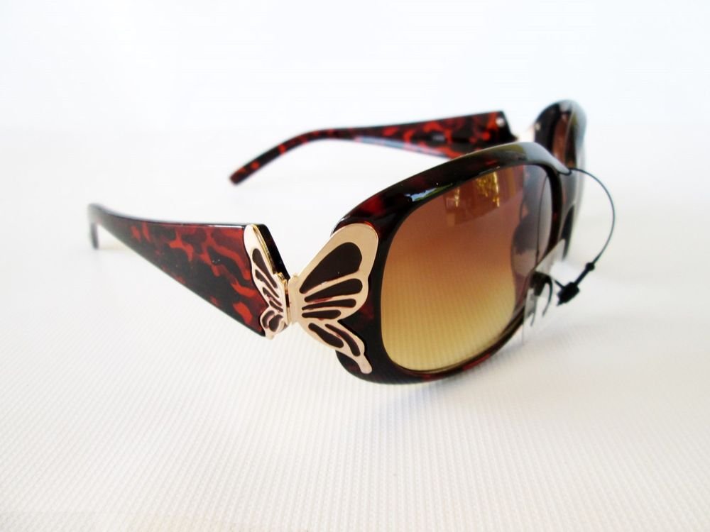 High Fashion Women's Brown Sunglasses With Buttefly Style & Tortoise Frames