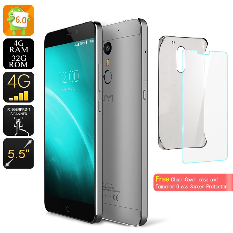UMI Super Android 6.0 Smartphone - 4GB RAM, 64BIT Octa Core, 4G, 256GB SD Slot, Quick Charge