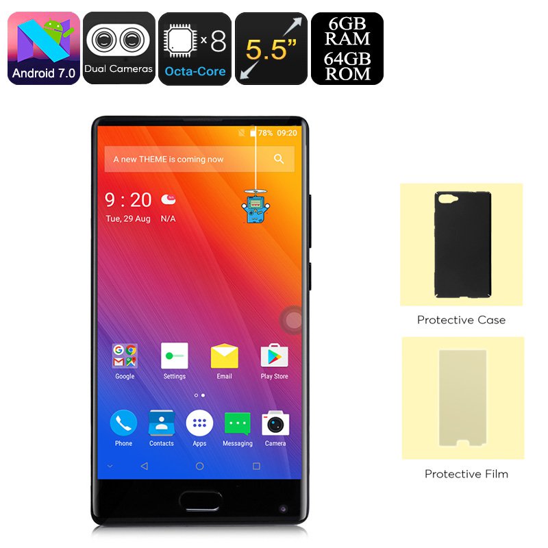 Doogee Mix Android Phone - Dual-IMEI, 4G, Octa-Core, 6GB RAM, 5.5-Inch Small Bezel Display