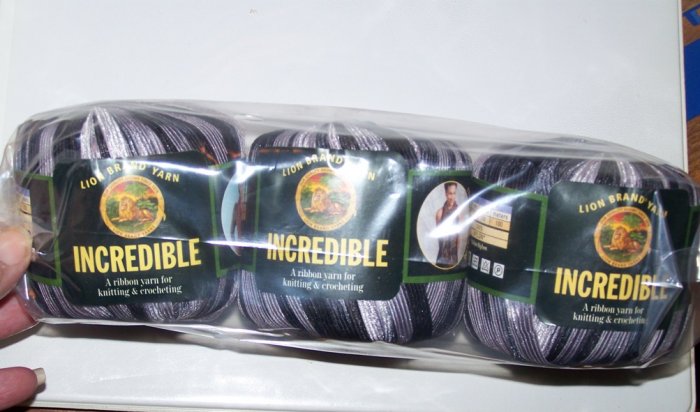lion brand incredible ribbon yarn